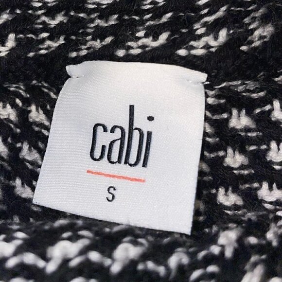 Cabi Fergie Fervor Sweater Cowl Neck Turtle Funnel Neck Split Stripe Chunky Knit - Picture 7 of 8